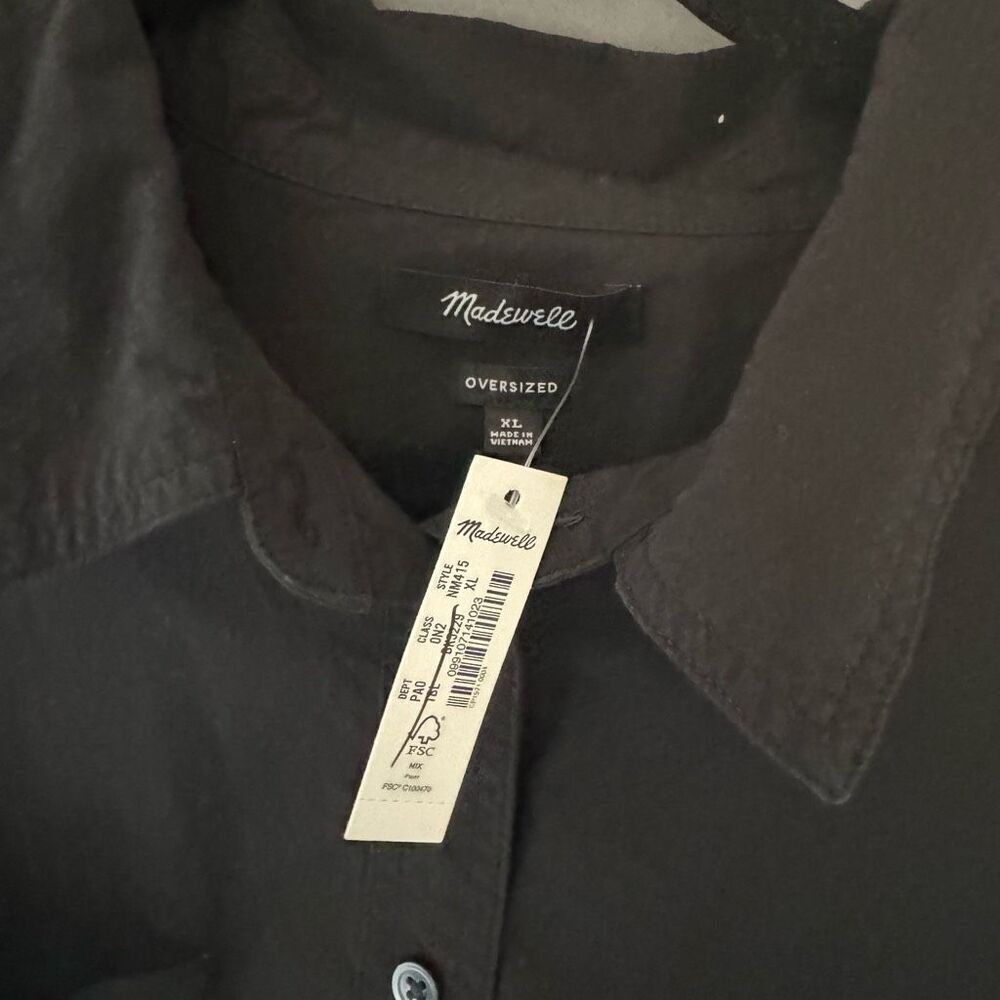 $85 Madewell Signature crop Poplin Oversized Shirt size XL m1 - Picture 4 of 5
